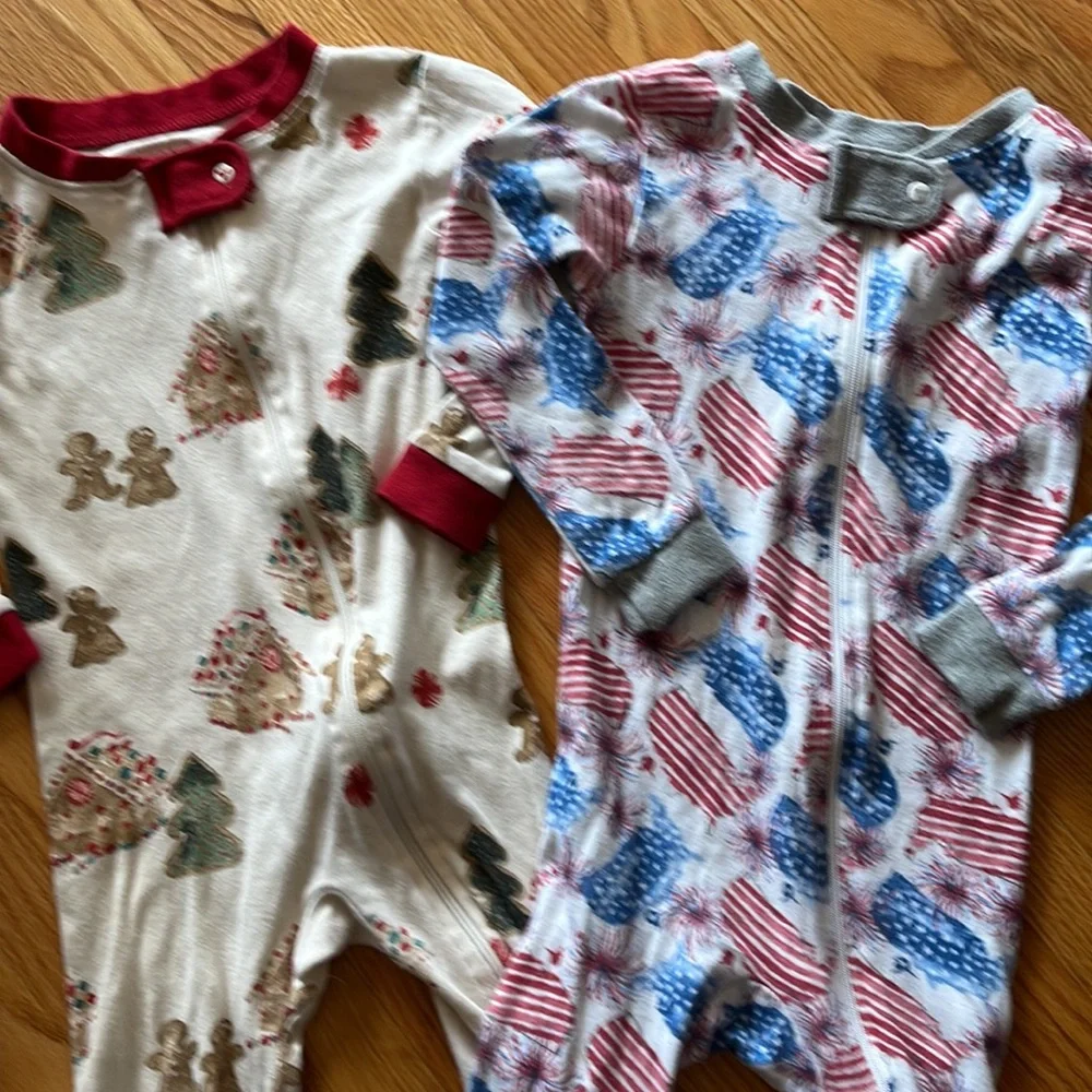 Lot of bundle two Burt’s Bees Baby pajamas pjs